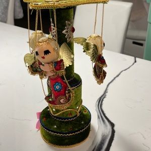 Vintage Schmid Brothers musical Joy to the World Angel Carousel Christmas